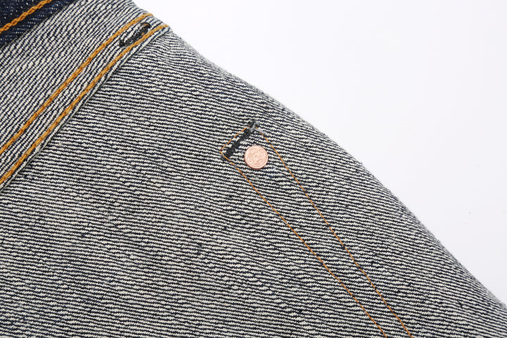 Samurai Jeans S310XX19ozII "Kiwami" Selvedge Denim - Wide Straight Fit - "Shogyō Mujō" Copper Hidden Rivet Detail