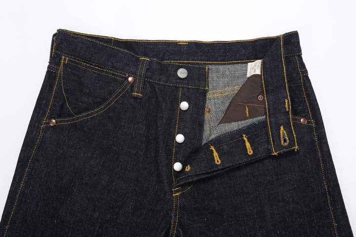 Samurai Jeans S210XJ17oz-26U "Year of the Horse" 17oz Selvedge Denim - Button Fly and Waistband Detail