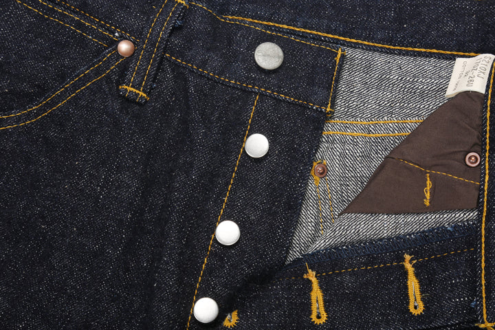 Samurai Jeans S210XJ17oz-26U "Year of the Horse" 17oz Selvedge Denim - Button Fly and Interior Construction