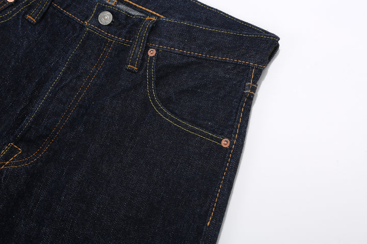 Pure Blue Japan XX-019 14oz Indigo Selvedge Jeans - Front Pocket Detail