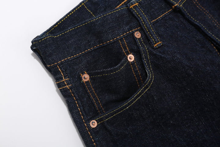 Pure Blue Japan XX-019 14oz Indigo Selvedge Jeans - Coin Pocket and Rivet Detail