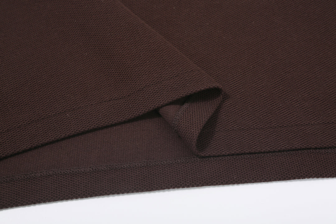 Boncoura Heavyweight Special Knit Polo Shirt made in Japan ボンクラポロシャツ Brown Hem