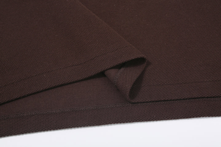 Boncoura Heavyweight Special Knit Polo Shirt made in Japan ボンクラポロシャツ Brown Hem