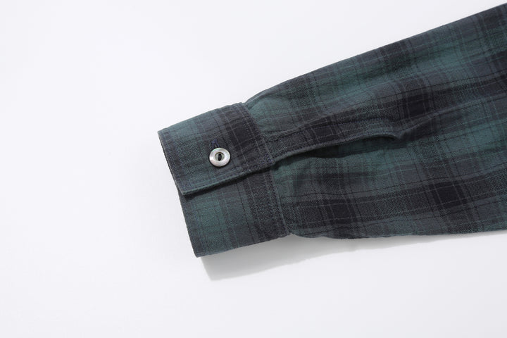 Deluxeware LV-36 Amundsen Dobby Ombre Check Shirt – Sleeve Placket and Cuff