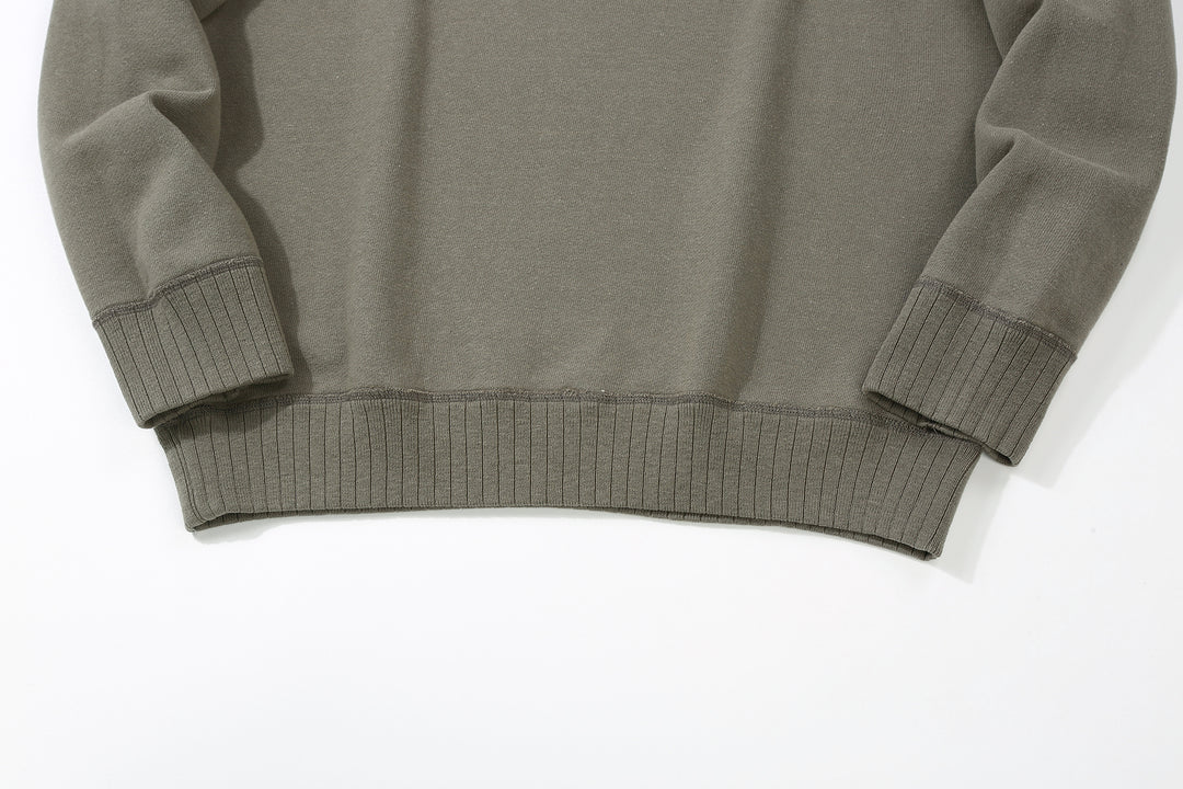 Pure Blue Japan 5400-SUMI Raglan Sleeve Sweatshirt - Sumi-Dyed Made in Japan - Ribbed Hem Detail