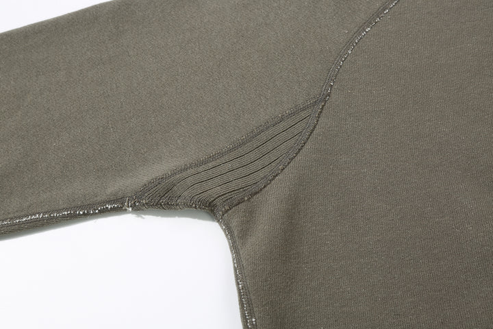 Pure Blue Japan 5400-SUMI Raglan Sleeve Sweatshirt - Sumi-Dyed Made in Japan - Ribbed Underarm Gusset Detail