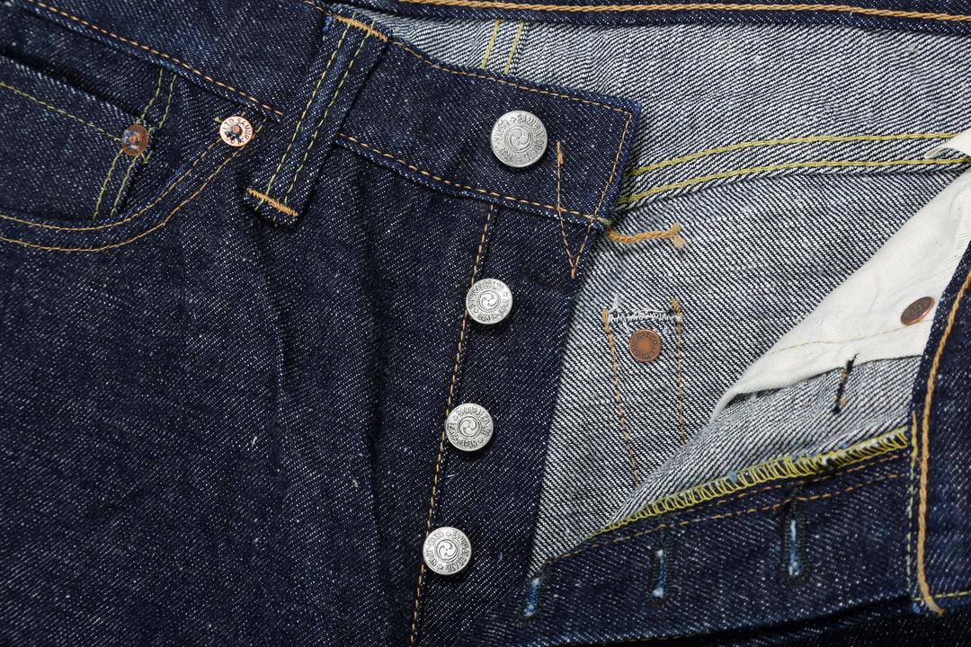 Samurai Jeans S510HXII 15.8oz selvedge denim regular straight made in Japan GL3 fabric buttons