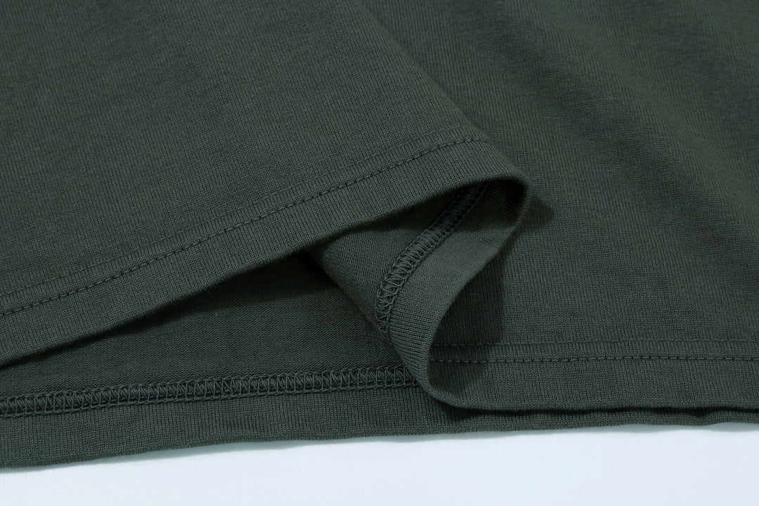 Deluxeware SDHT-00 10.5oz Loopwheeled Henley Neck T-Shirt