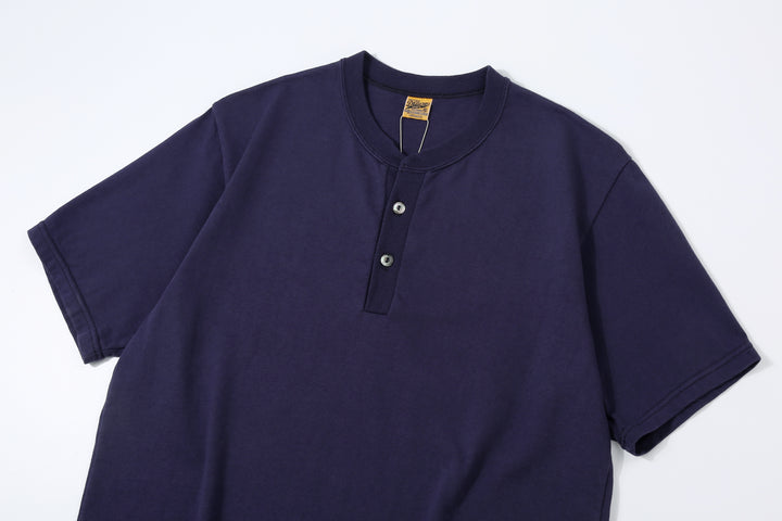 Deluxeware SDHT-00 10.5oz Loopwheeled Henley Neck T-Shirt