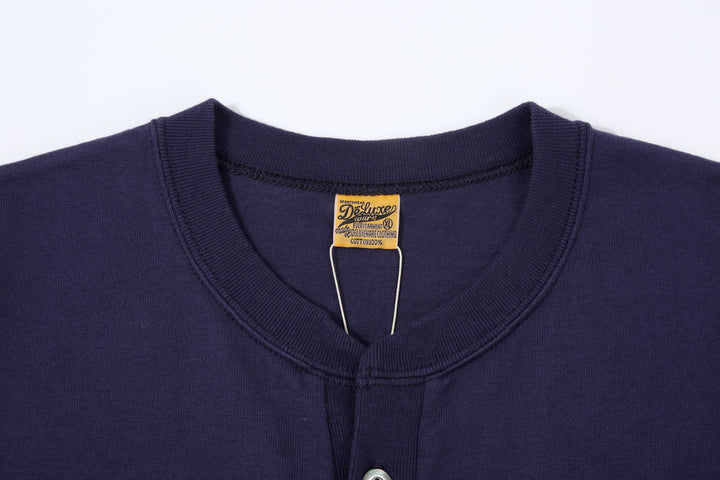 Deluxeware SDHT-00 10.5oz Loopwheeled Henley Neck T-Shirt