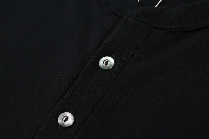 Deluxeware SDHT-00 10.5oz Loopwheeled Henley Neck T-Shirt