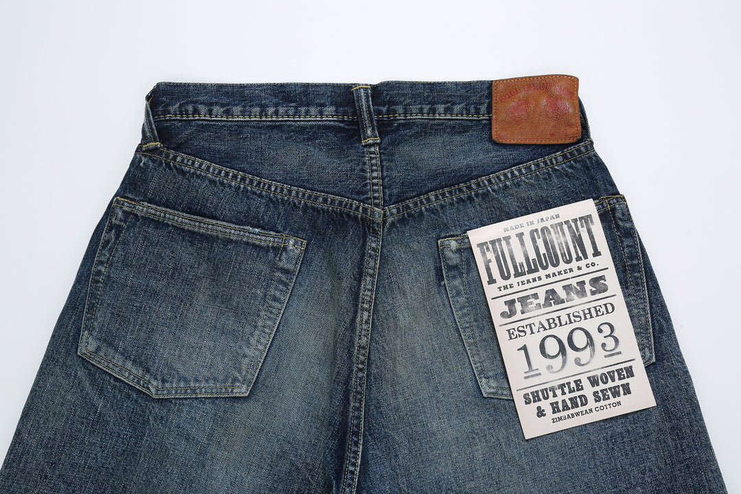Fullcount 1353-S0105 More Than Just Fear Selvedge Denim Vintage Wash - Wide Straight Fit