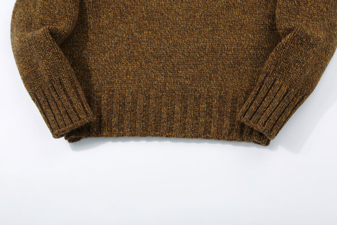 Freewheelers Trailblazer wool sweater raglan sleeve British wool knit Japan detail