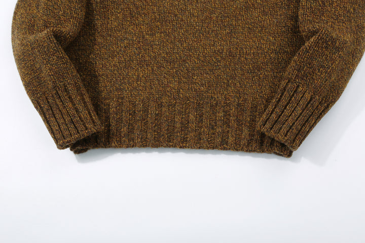 Freewheelers Trailblazer wool sweater raglan sleeve British wool knit Japan detail