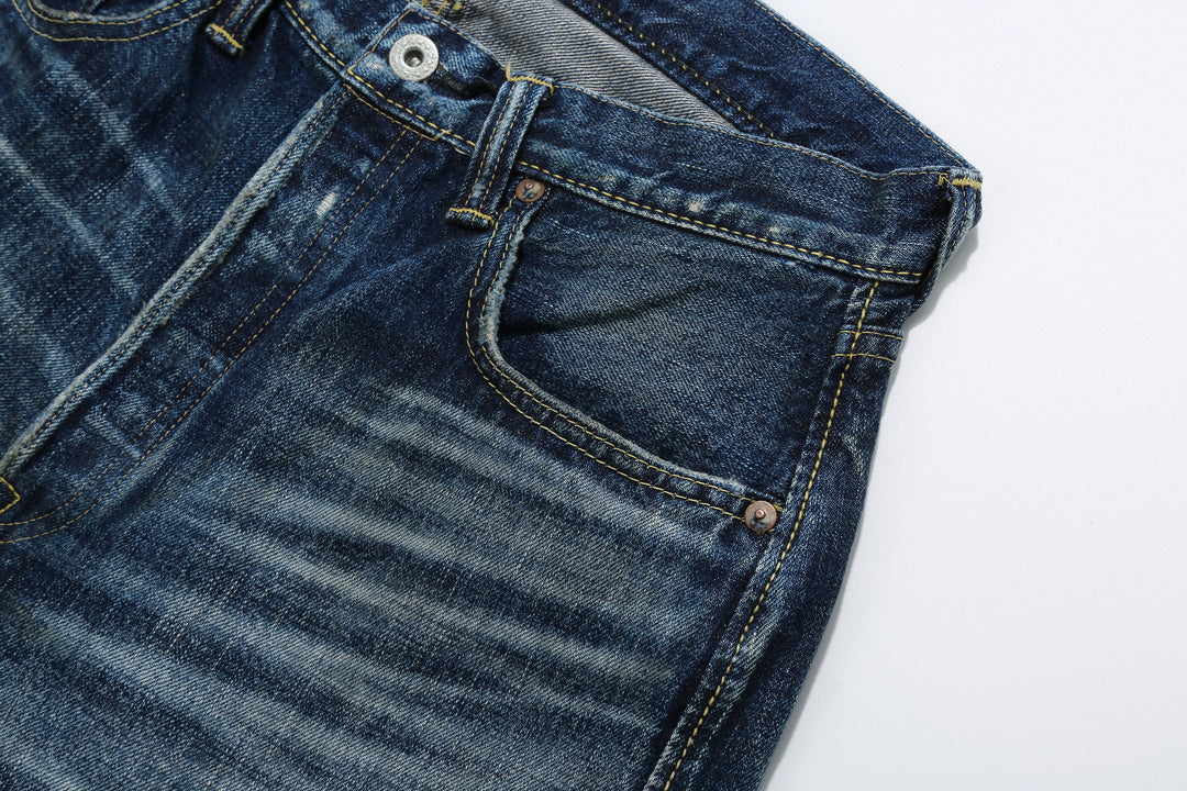 Fullcount 1353-S0105 More Than Just Fear Selvedge Denim Vintage Wash - Wide Straight Fit
