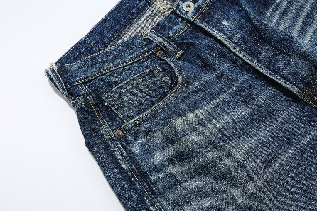 Fullcount 1353-S0105 More Than Just Fear Selvedge Denim Vintage Wash - Wide Straight Fit