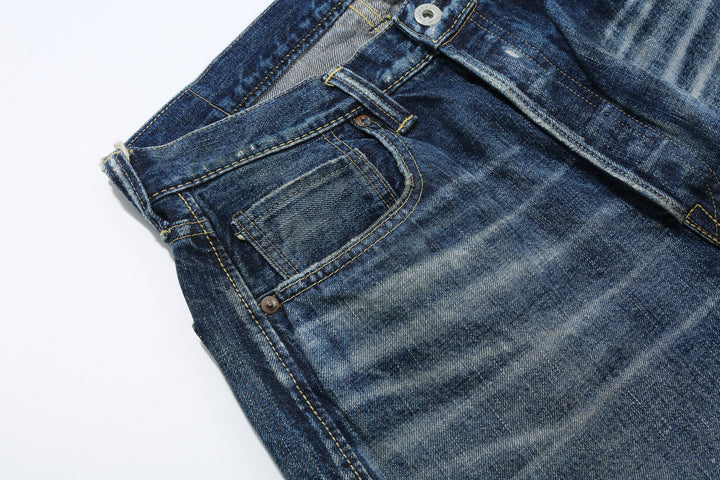 Fullcount 1353-S0105 More Than Just Fear Selvedge Denim Vintage Wash - Wide Straight Fit