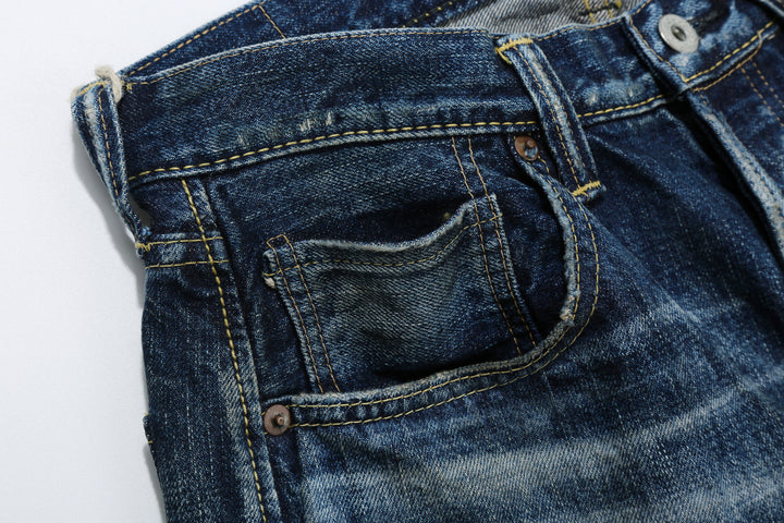 Fullcount 1353-S0105 More Than Just Fear Selvedge Denim Vintage Wash - Wide Straight Fit