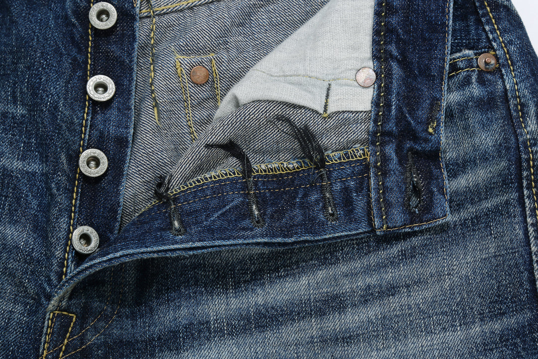 Fullcount 1353-S0105 More Than Just Fear Selvedge Denim Vintage Wash - Wide Straight Fit