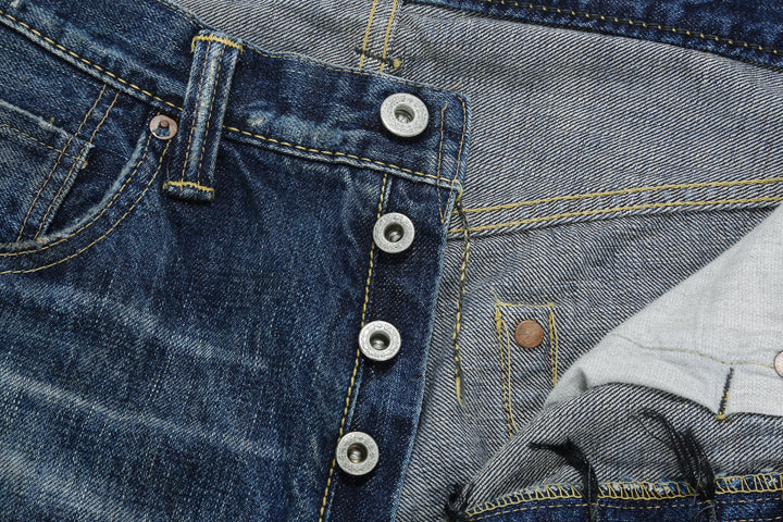 Fullcount 1353-S0105 More Than Just Fear Selvedge Denim Vintage Wash - Wide Straight Fit