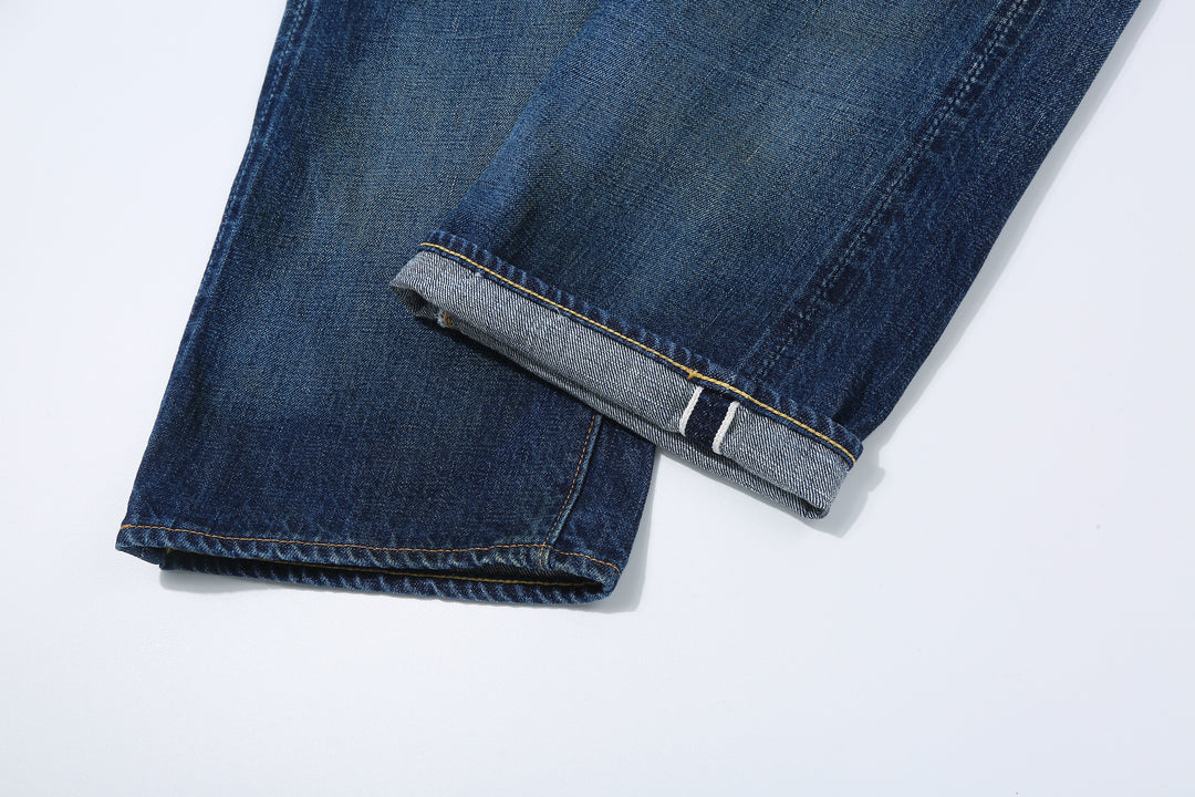 Fullcount 1456-0105 Badass Selvedge Denim Vintage Wash - Wide Straight Fit Mention Exclusive