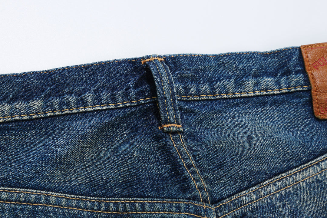 Fullcount 1456-0105 Badass Selvedge Denim Vintage Wash - Wide Straight Fit Mention Exclusive