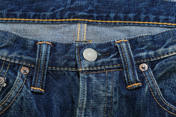 Fullcount 1456-0105 Badass Selvedge Denim Vintage Wash - Wide Straight Fit Mention Exclusive