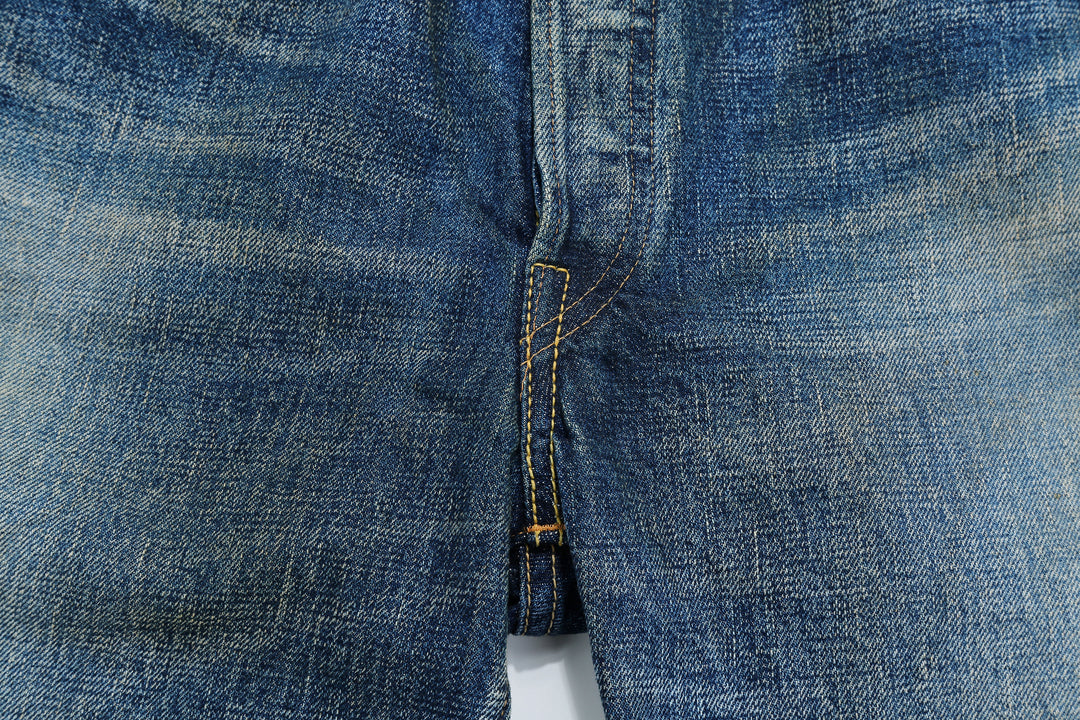 Fullcount 1456-0105 Badass Selvedge Denim Vintage Wash - Wide Straight Fit Mention Exclusive