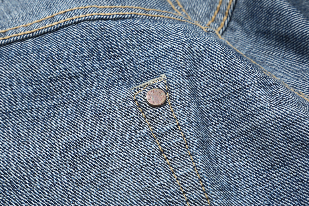 Fullcount 1456-0105 Badass Selvedge Denim Vintage Wash - Wide Straight Fit Mention Exclusive