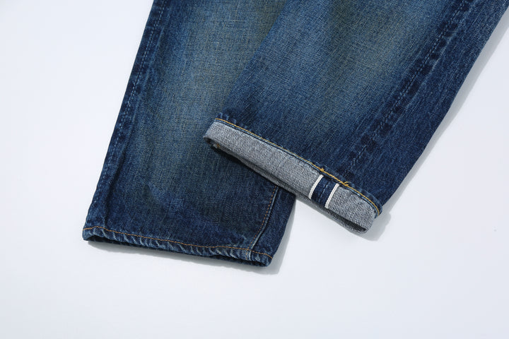 Fullcount 1456-1103 Badass Selvedge Denim Vintage Wash - Relaxed Tapered Fit Mention Exclusive