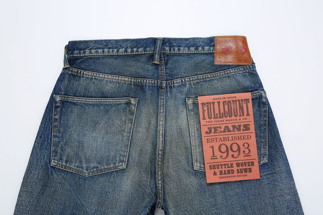 Fullcount 1456-1103 Badass Selvedge Denim Vintage Wash - Relaxed Tapered Fit Mention Exclusive