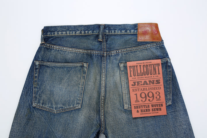 Fullcount 1456-1103 Badass Selvedge Denim Vintage Wash - Relaxed Tapered Fit Mention Exclusive
