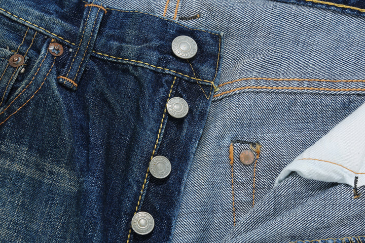 Fullcount 1456-1103 Badass Selvedge Denim Vintage Wash - Relaxed Tapered Fit Mention Exclusive