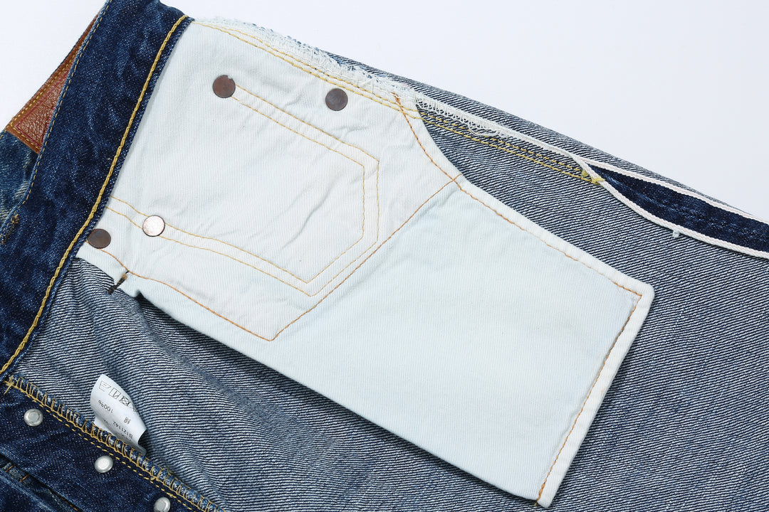 Fullcount 1456-1103 Badass Selvedge Denim Vintage Wash - Relaxed Tapered Fit Mention Exclusive