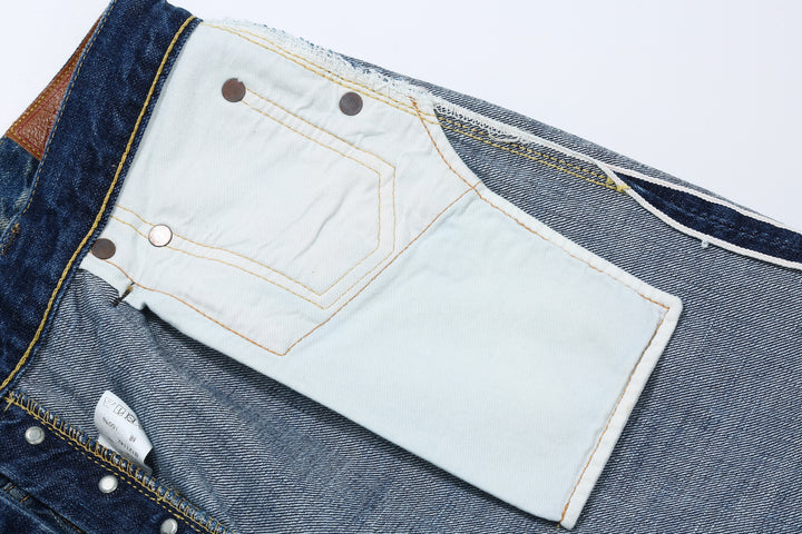 Fullcount 1456-1103 Badass Selvedge Denim Vintage Wash - Relaxed Tapered Fit Mention Exclusive