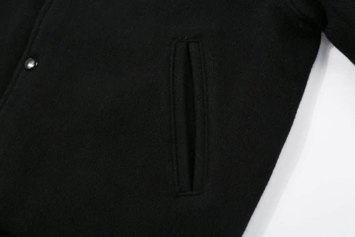 Freewheelers 2531011 Leadfoot Heavy Melton Sports Jacket - Yarn Dyed Black