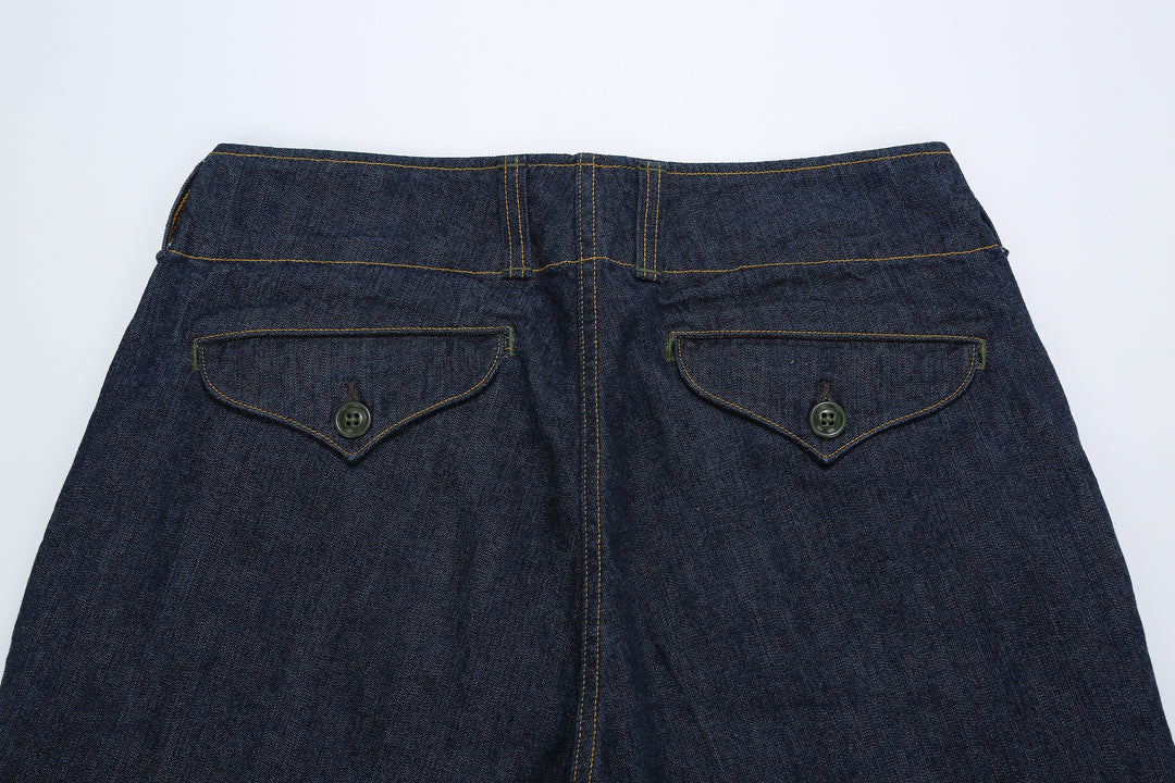 Freewheelers 2522006 S-8 Aviators' Trousers - 10.5oz Indigo Denim