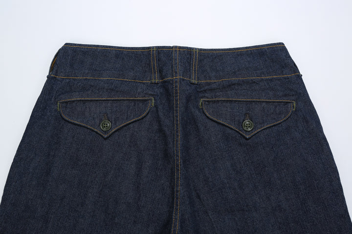 Freewheelers 2522006 S-8 Aviators' Trousers - 10.5oz Indigo Denim