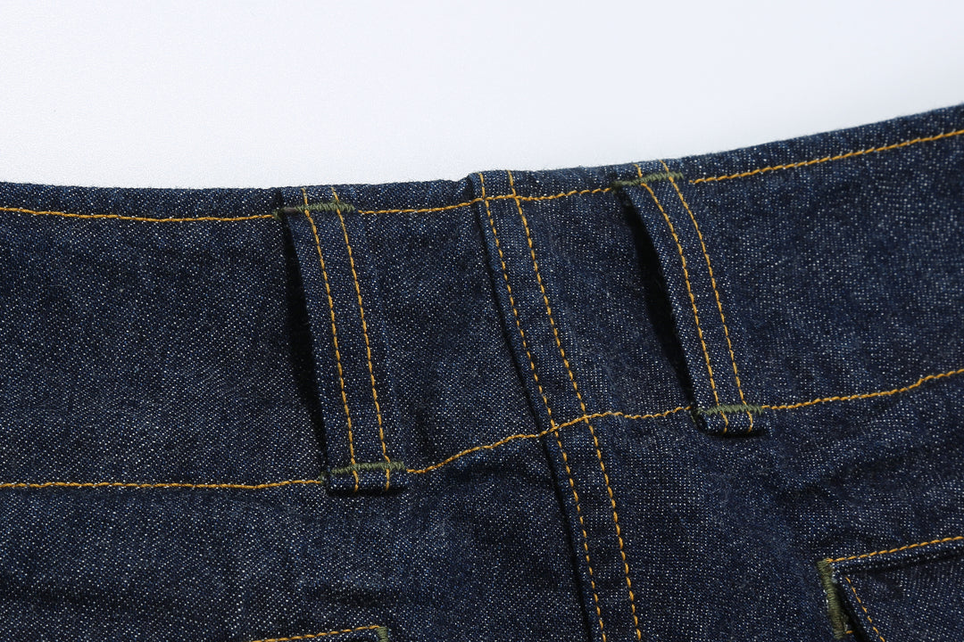 Freewheelers 2522006 S-8 Aviators' Trousers - 10.5oz Indigo Denim