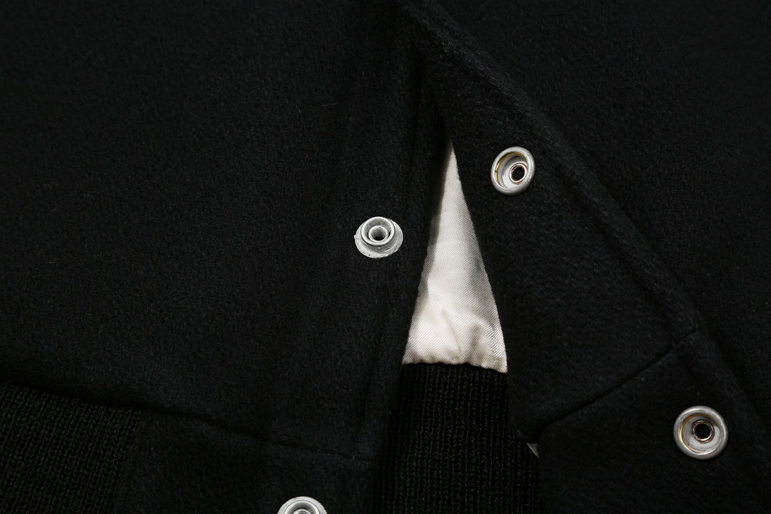 Freewheelers 2531011 Leadfoot Heavy Melton Sports Jacket - Yarn Dyed Black