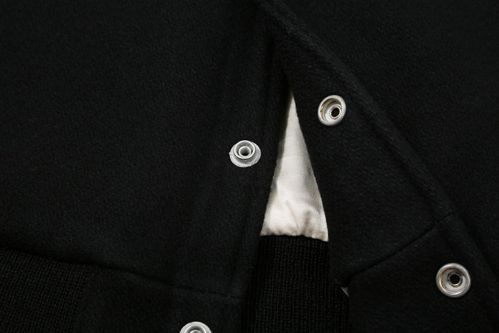Freewheelers 2531011 Leadfoot Heavy Melton Sports Jacket - Yarn Dyed Black