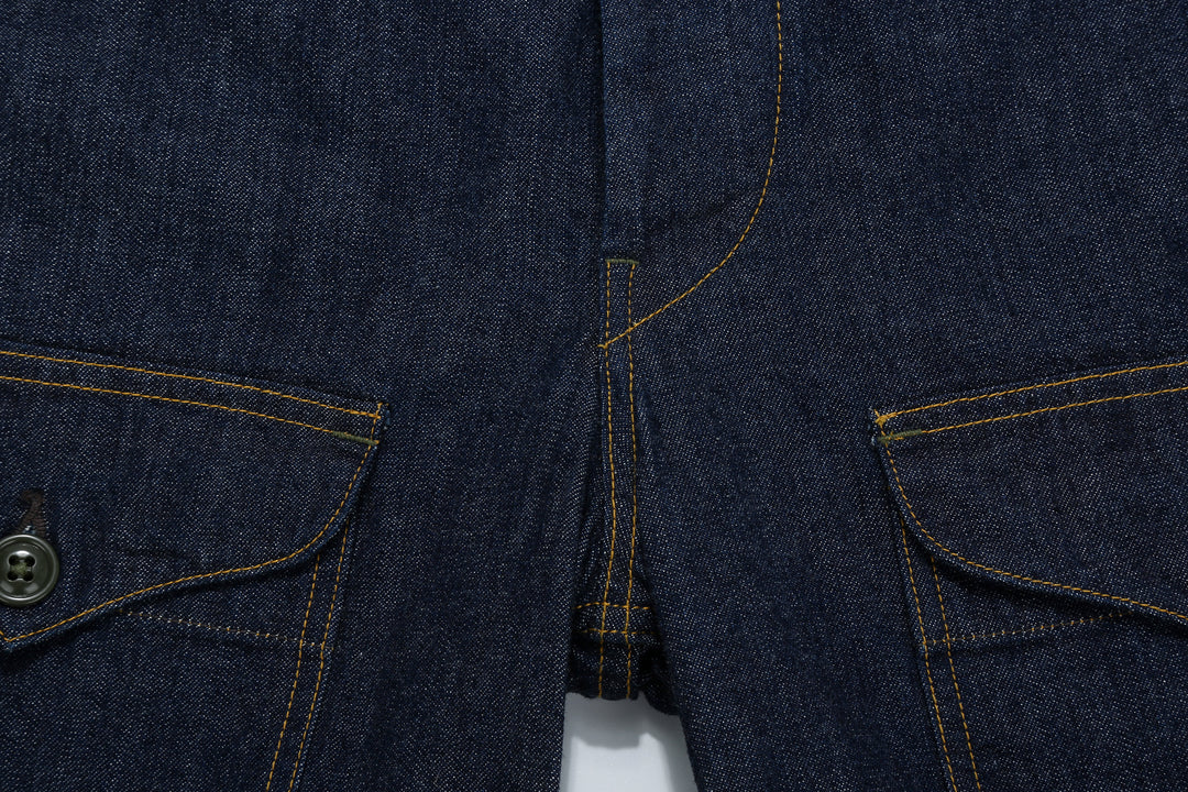 Freewheelers 2522006 S-8 Aviators' Trousers - 10.5oz Indigo Denim