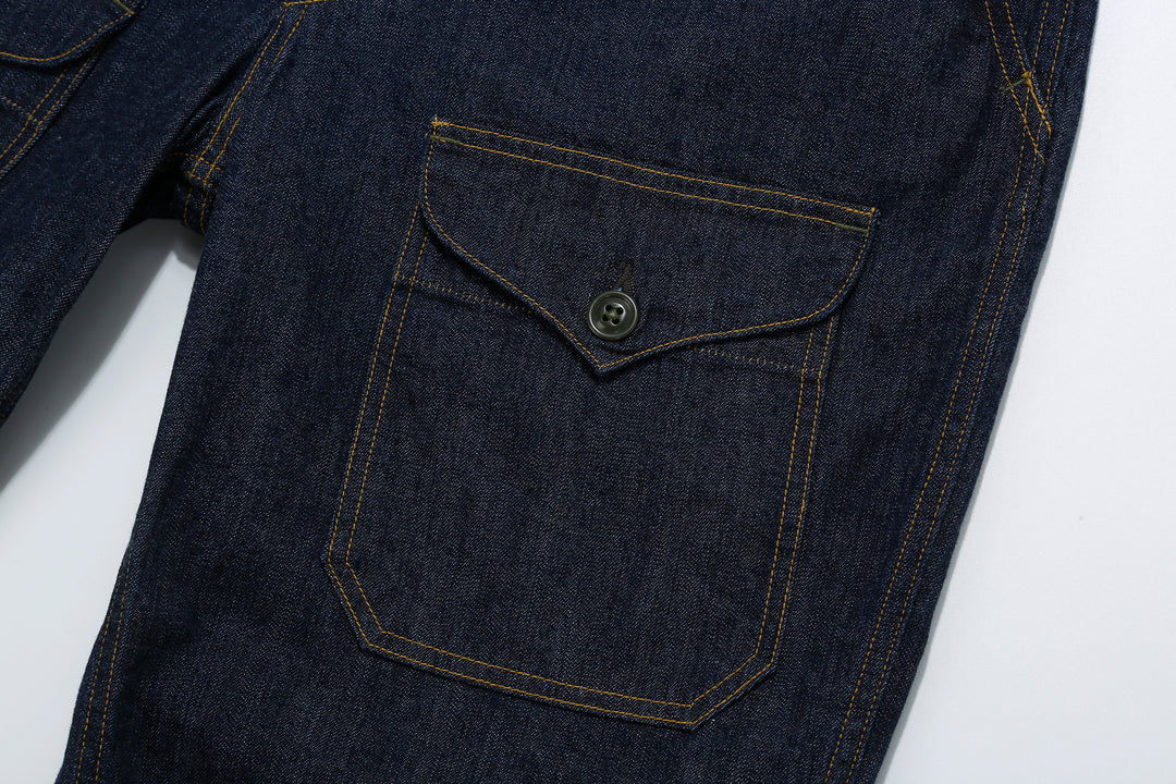Freewheelers 2522006 S-8 Aviators' Trousers - 10.5oz Indigo Denim