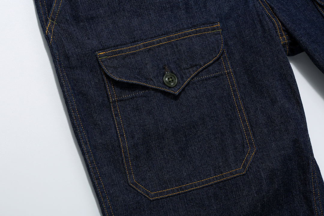 Freewheelers 2522006 S-8 Aviators' Trousers - 10.5oz Indigo Denim