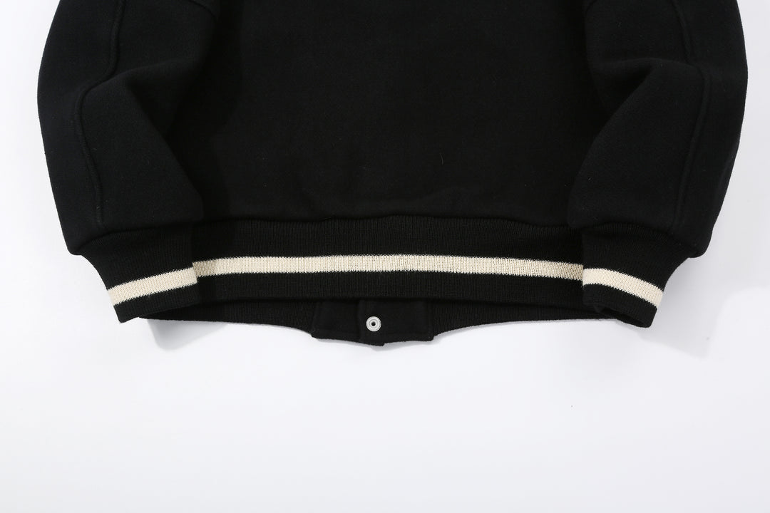 Freewheelers 2531011 Leadfoot Heavy Melton Sports Jacket - Yarn Dyed Black