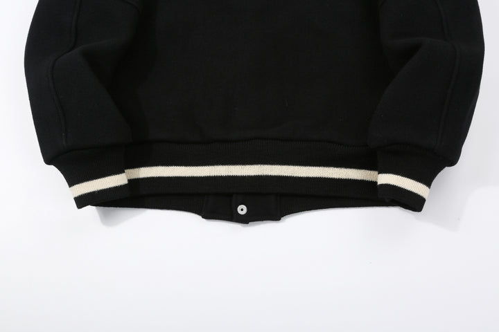 Freewheelers 2531011 Leadfoot Heavy Melton Sports Jacket - Yarn Dyed Black