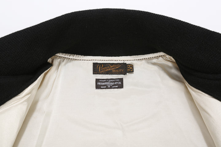 Freewheelers 2531011 Leadfoot Heavy Melton Sports Jacket - Yarn Dyed Black