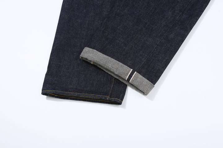 Deluxeware 1953XX 13.6oz selvedge denim straight fit made in Japan indigo jeans leg opening