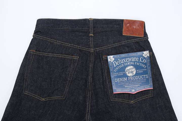 Deluxeware 1953XX 13.6oz selvedge denim straight fit made in Japan indigo jeans back image