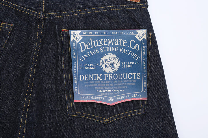 Deluxeware 1953XX 13.6oz selvedge denim straight fit made in Japan indigo jeans paper flasher